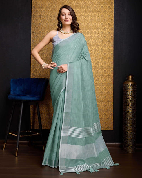 Vasthrlay Women's Cotton Unstitched Blouse Saree