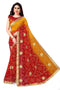 Vasthrlay Fashion Georgette Bandhej Red Ethnic Wear
