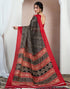 Vasthrlay Bandhani Printed Unstitched Black Saree