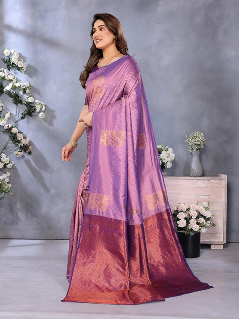 VasthrlaySilk Unstitched Pink Dark Free Ethnic Wear
