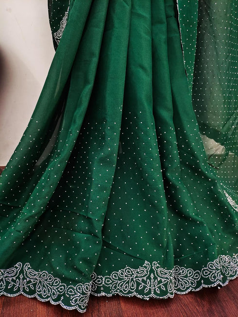 Vasthrlay Georgette Lefpecock Embellishments Occasions