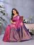 VasthrlaySilk Unstitched Pink Dark Free Ethnic Wear