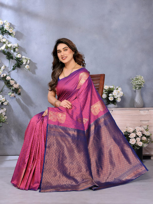 Vasthrlay Banarasi Unstitched Saree
