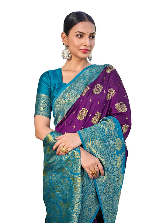 Vasthrlay Banarasi Rich Pastelgreen Ethnic Wear