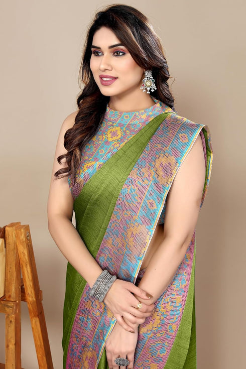 Vasthrlay Fashion Chiffon Dusty Turquoise Ethnic Wear