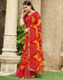 Vasthrlay Chiffon Bandhani Unstitched Green Saree
