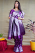 Vasthrlay Silver Banarasi Saree