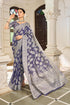 Vasthrlay Women's Lucknowi Chikankari Cotton Saree