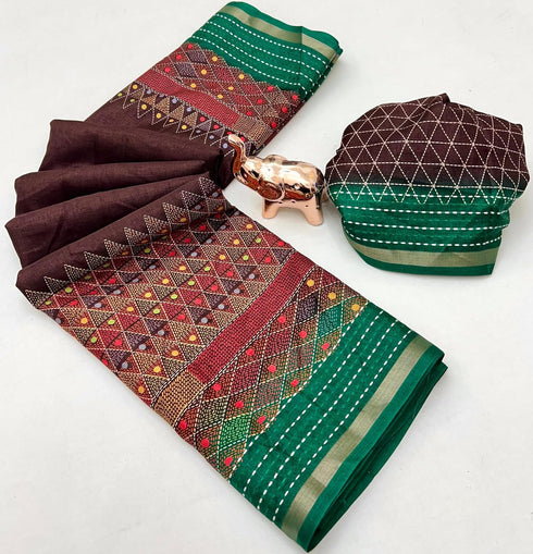 Vasthrlay Gadhwal Weaving Contrast