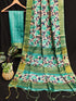 Vasthrlay Tussar Printed Contrast