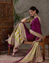 Vasthrlay Printed Tassels Unstitched Maroon Saree