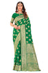 Vasthrlay Banarasi Green Ethnic Wear