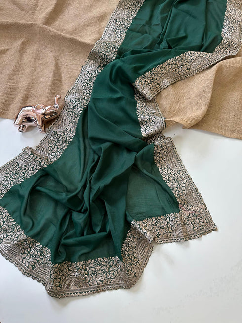 Vasthrlay Embroidery Georgette Unstitched