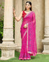 Vasthrlay Chiffon Bandhani Unstitched Green Saree