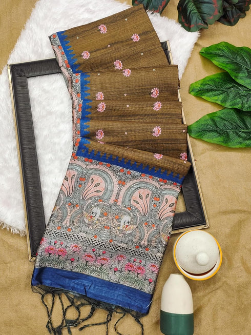 Vasthrlay Saree Traditional Kalamkari Printed Designer