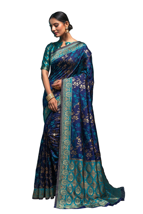 Vasthrlay Magenta Banarasi Designer Saree