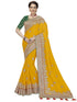 Vasthrlay Embroidery Unstitch Yellow Ethnic Wear
