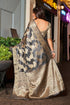 Vasthrlay Organza Patola Unstitched Blouse Saree