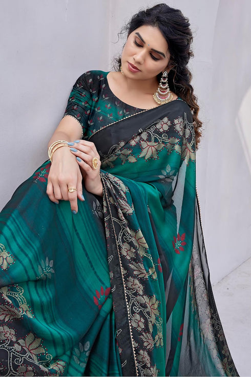 Vasthrlay Fashion Chiffon Georgette Printed Ethnic Wear