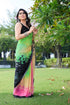 Vasthrlay Fashion Georgette Geometric Green Ethnic Wear