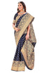 Vasthrlay Banarasi Navy Ethnic Wear