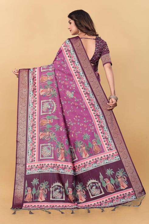 Vasthrlay Kanjivaram Traditional Unstitched Saree