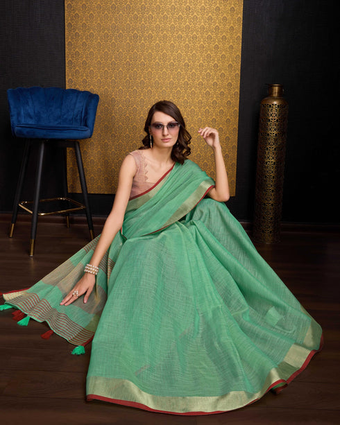 Vasthrlay Cotton Unstitched Saree