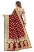 Vasthrlay Banarasi Gs Bridal Maroon Ethnic Wear