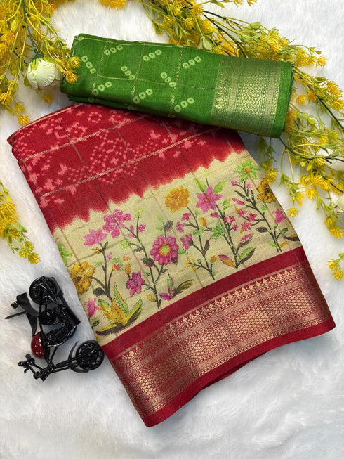 Vasthrlay Kalamkari Digital Piece Navy