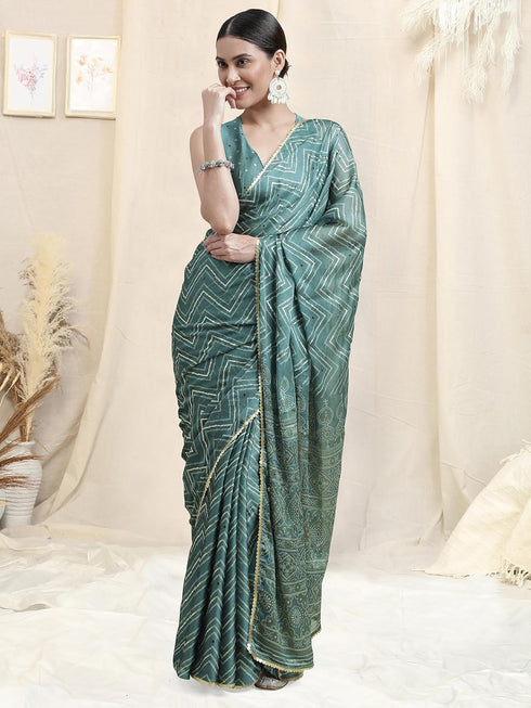 Vasthrlay Fashion Georgette Sequins Navy Ethnic Wear