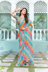 Vasthrlay Georgette Sequence White Ethnic Wear