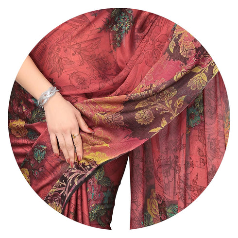 Vasthrlay Fashion Chiffon Dusty Turquoise Ethnic Wear