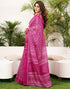 Vasthrlay Womens Printed Unstitched Green Saree
