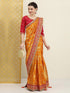 Vasthrlay Embroidery Unstitch Orange Ethnic Wear