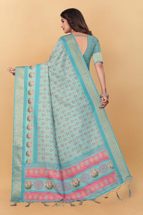 Vasthrlay Kanjivaram Traditional Unstitched Saree