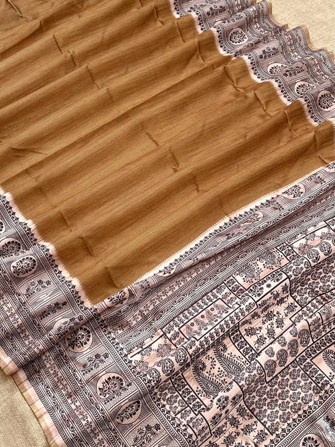 Vasthrlay Tussar Traditional Kalamkari