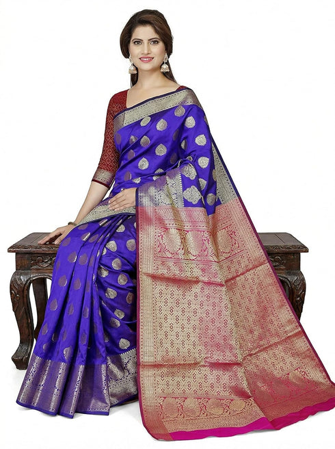 Vasthrlay Banarasi Freesize Ethnic Wear