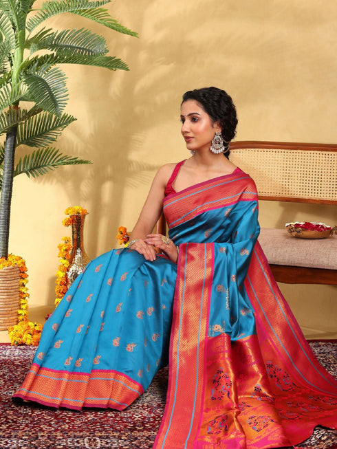 Vasthrlay Banarasi Unstitched Saree