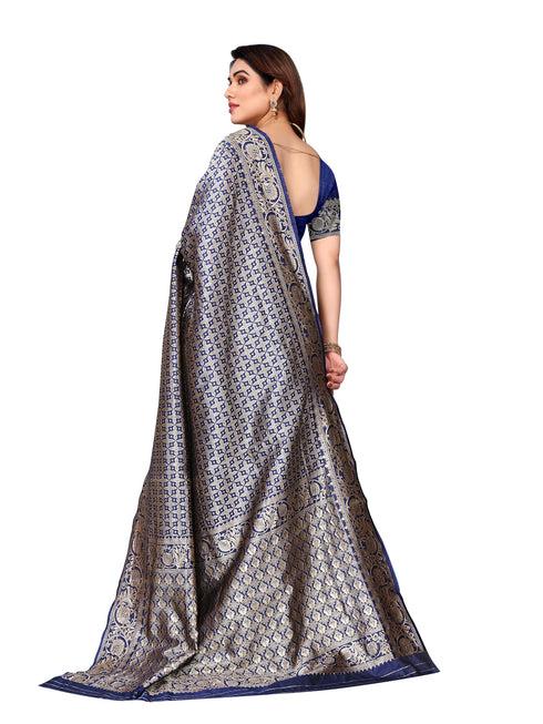Vasthrlay Kanjivaram Unstitched Saree