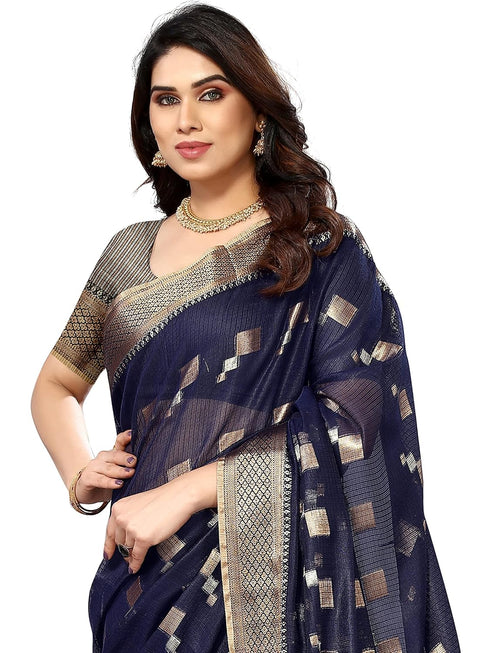 VasthrlayManipuri Jacquard Unstitched Black Free Ethnic Wear
