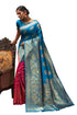 Vasthrlay Magenta Banarasi Saree