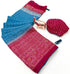 Vasthrlay Georgette Contrast Darkblue