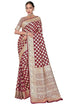 Vasthrlay Banarasi Bridal Maroon Ethnic Wear