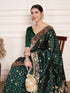 Vasthrlay Kanjeevaram Silk Unstitched Green Bottle Ethnic Wear