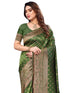 Vasthrlay Pink Kanjivaram Unstitched Saree