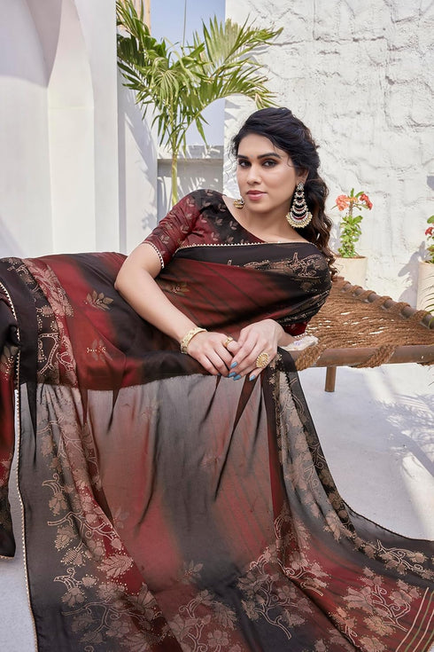Vasthrlay Fashion Chiffon Printed Ethnic Wear