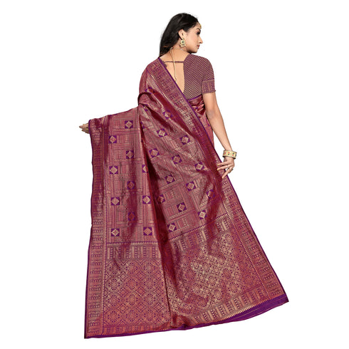 Vasthrlay Kanjivaram Unstitched Saree
