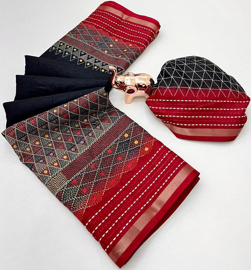 Vasthrlay Gadhwal Weaving Contrast