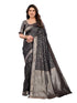 Vasthrlay Black Banarasi Unstitched Saree