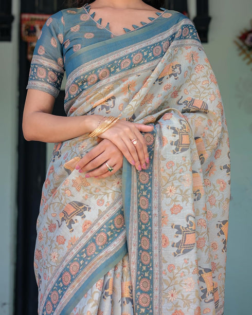 Vasthrlay Handloom Printed Saree